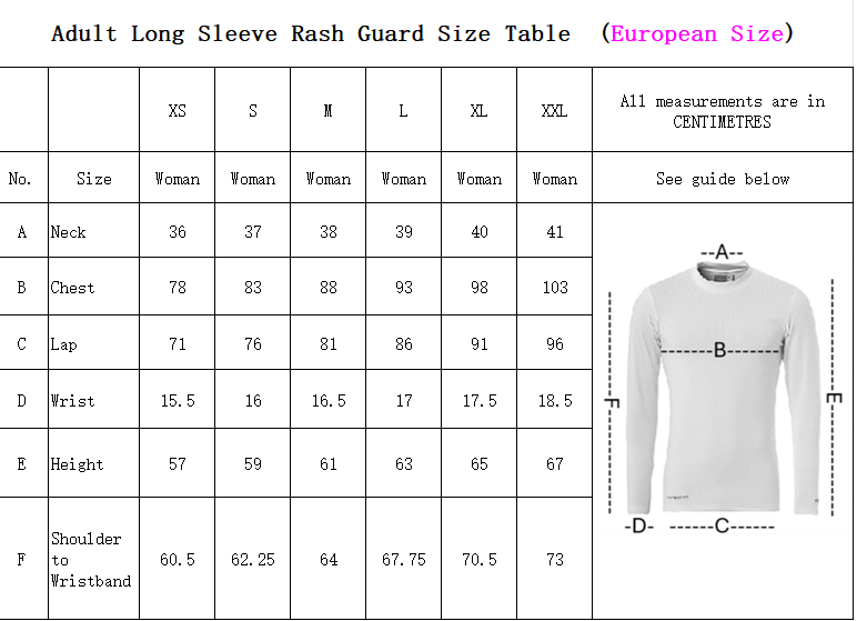 Female Long Sleeve Rash Guard
