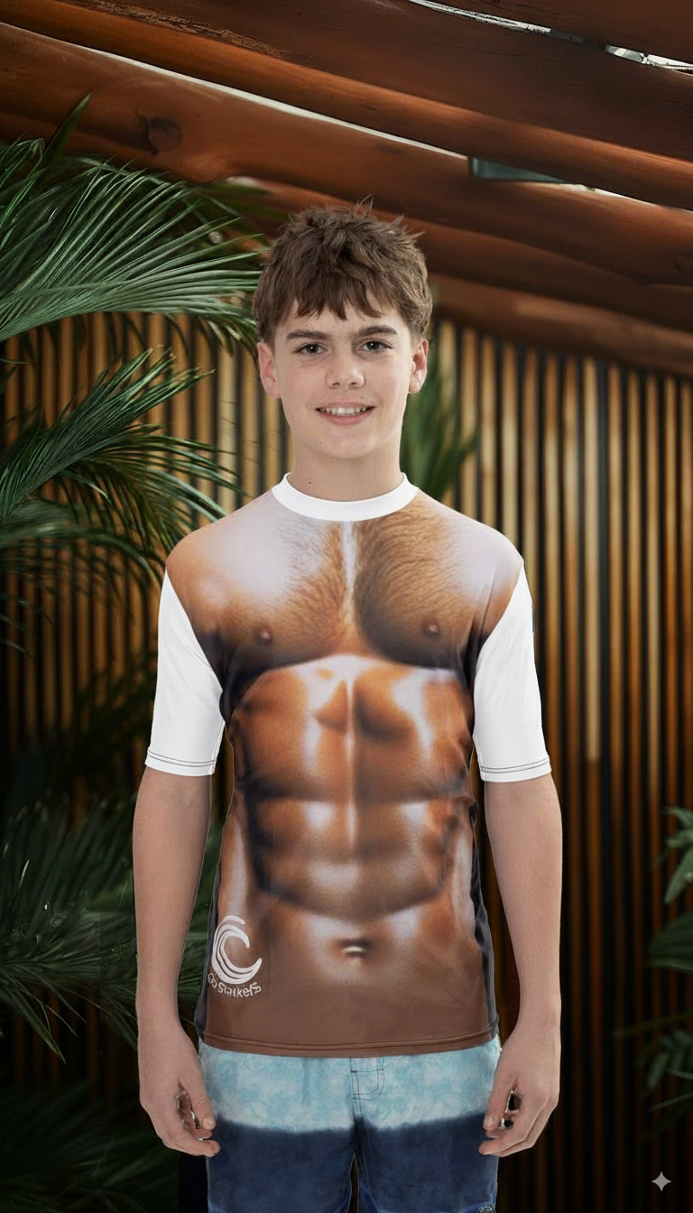 Male Short Sleeve White T-shirt