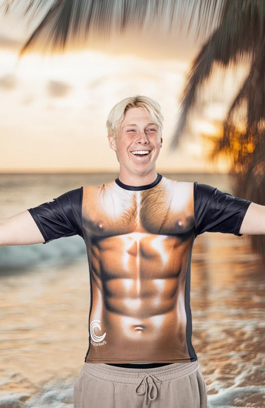 Male Short Sleeve Rash Guard