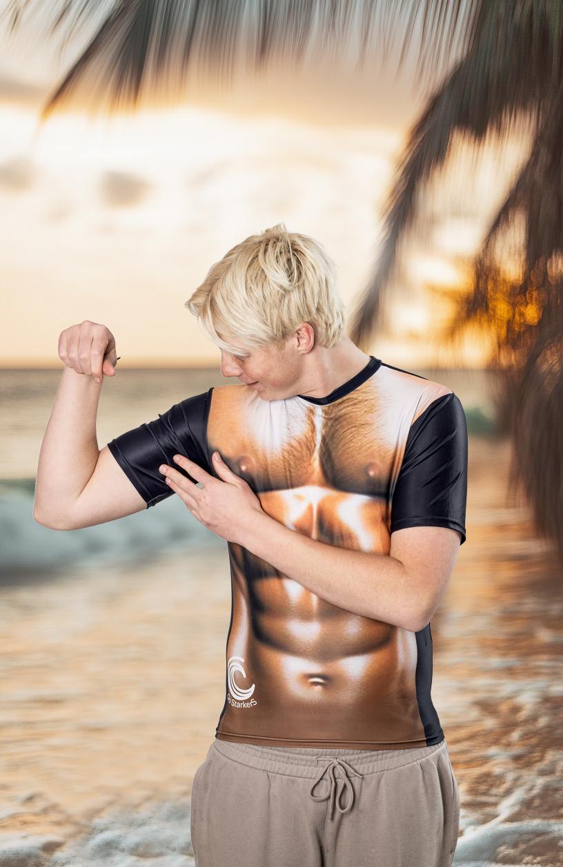 Male Short Sleeve Rash Guard